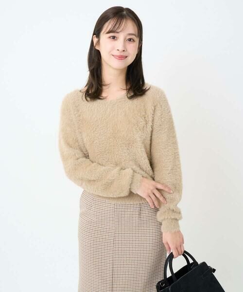 Maison de CINQ / メゾン ドゥ サンク ニット・セーター | 【小さいサイズ】フェザーニットプルオーバー/前後2way/洗える | 詳細6