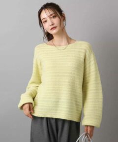 Maison de CINQ / メゾン ドゥ サンク ニット・セーター | 【小さいサイズ】シアーボーダーボリュームパフスリーブニット/洗える