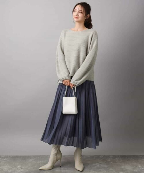 Maison de CINQ / メゾン ドゥ サンク ニット・セーター | 【小さいサイズ】シアーボーダーボリュームパフスリーブニット/洗える | 詳細1