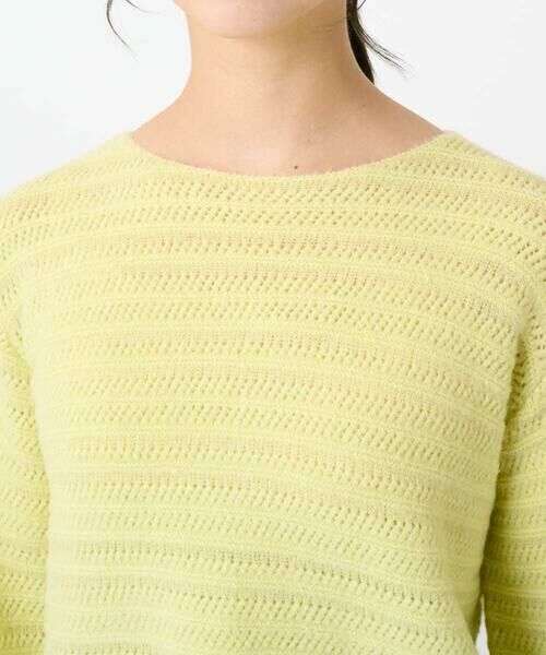 Maison de CINQ / メゾン ドゥ サンク ニット・セーター | 【小さいサイズ】シアーボーダーボリュームパフスリーブニット/洗える | 詳細13