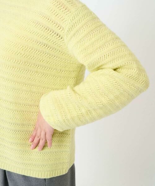 Maison de CINQ / メゾン ドゥ サンク ニット・セーター | 【小さいサイズ】シアーボーダーボリュームパフスリーブニット/洗える | 詳細14