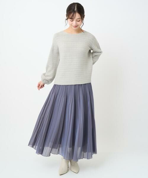 Maison de CINQ / メゾン ドゥ サンク ニット・セーター | 【小さいサイズ】シアーボーダーボリュームパフスリーブニット/洗える | 詳細20