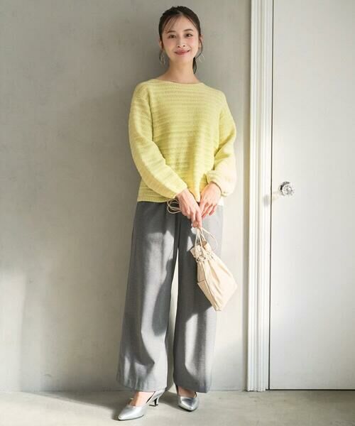 Maison de CINQ / メゾン ドゥ サンク ニット・セーター | 【小さいサイズ】シアーボーダーボリュームパフスリーブニット/洗える | 詳細26