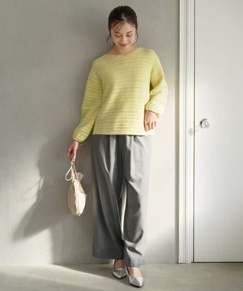 Maison de CINQ / メゾン ドゥ サンク ニット・セーター | 【小さいサイズ】シアーボーダーボリュームパフスリーブニット/洗える | 詳細27