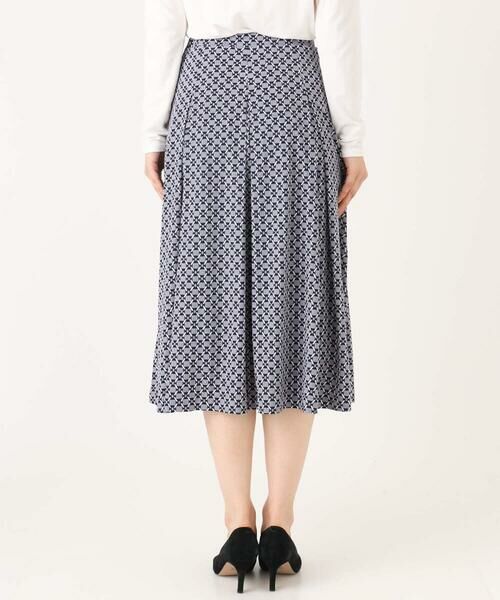Maison de CINQ / メゾン ドゥ サンク ロング・マキシ丈スカート | 【小さいサイズ】スクエア幾何柄フレアースカート/洗濯機で洗える | 詳細12