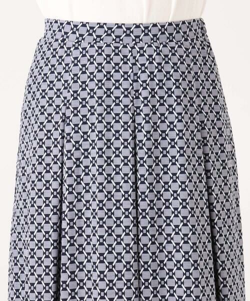 Maison de CINQ / メゾン ドゥ サンク ロング・マキシ丈スカート | 【小さいサイズ】スクエア幾何柄フレアースカート/洗濯機で洗える | 詳細13