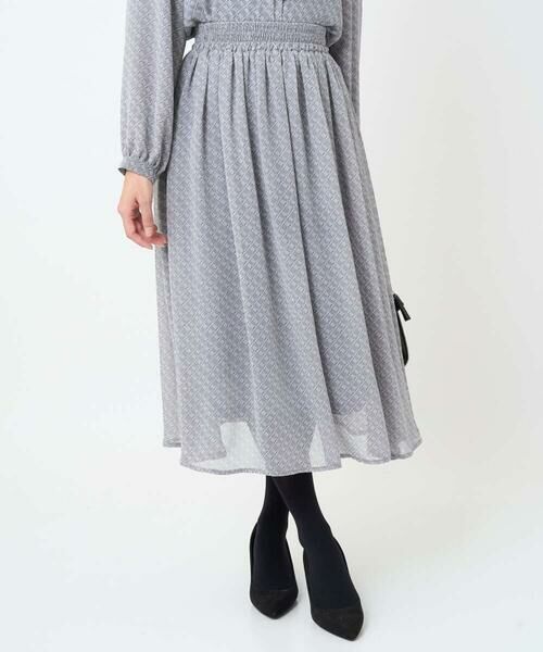 Maison de CINQ / メゾン ドゥ サンク ロング・マキシ丈スカート | 【小さいサイズ】チェック柄シフォンスカート/洗濯機で洗える | 詳細15