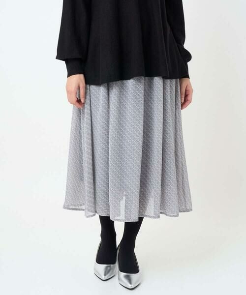 Maison de CINQ / メゾン ドゥ サンク ロング・マキシ丈スカート | 【小さいサイズ】チェック柄シフォンスカート/洗濯機で洗える | 詳細16