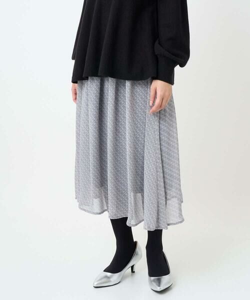 Maison de CINQ / メゾン ドゥ サンク ロング・マキシ丈スカート | 【小さいサイズ】チェック柄シフォンスカート/洗濯機で洗える | 詳細17