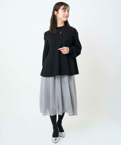 Maison de CINQ / メゾン ドゥ サンク ロング・マキシ丈スカート | 【小さいサイズ】チェック柄シフォンスカート/洗濯機で洗える | 詳細2