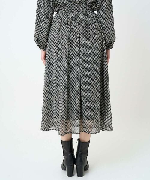 Maison de CINQ / メゾン ドゥ サンク ロング・マキシ丈スカート | 【小さいサイズ】チェック柄シフォンスカート/洗濯機で洗える | 詳細29