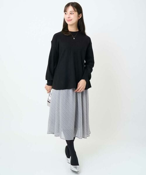 Maison de CINQ / メゾン ドゥ サンク ロング・マキシ丈スカート | 【小さいサイズ】チェック柄シフォンスカート/洗濯機で洗える | 詳細3