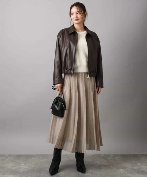 Maison de CINQ / メゾン ドゥ サンク ロング・マキシ丈スカート | 【小さいサイズ】ブライトシアープリーツスカート/洗える | 詳細1