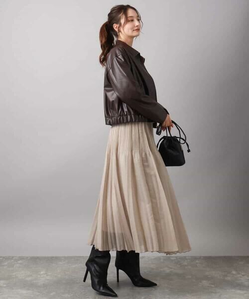 Maison de CINQ / メゾン ドゥ サンク ロング・マキシ丈スカート | 【小さいサイズ】ブライトシアープリーツスカート/洗える | 詳細2
