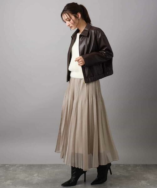 Maison de CINQ / メゾン ドゥ サンク ロング・マキシ丈スカート | 【小さいサイズ】ブライトシアープリーツスカート/洗える | 詳細3