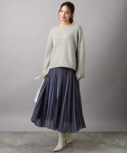 Maison de CINQ / メゾン ドゥ サンク ロング・マキシ丈スカート | 【小さいサイズ】ブライトシアープリーツスカート/洗える | 詳細30