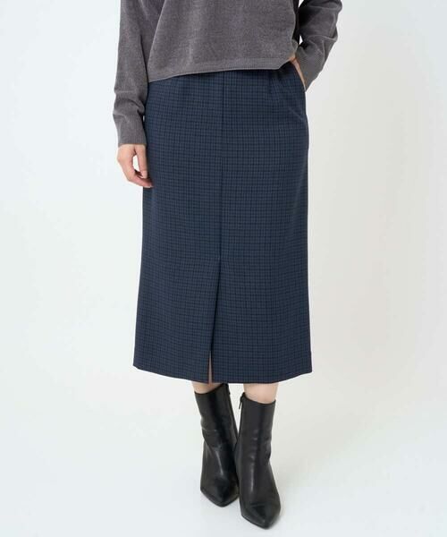 Maison de CINQ / メゾン ドゥ サンク ロング・マキシ丈スカート | 【小さいサイズ】ガンクラブチェック柄ナロースカート/洗える | 詳細1