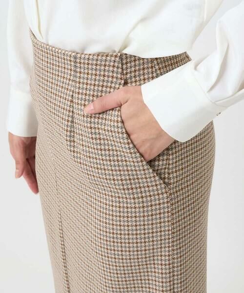 Maison de CINQ / メゾン ドゥ サンク ロング・マキシ丈スカート | 【小さいサイズ】ガンクラブチェック柄ナロースカート/洗える | 詳細11