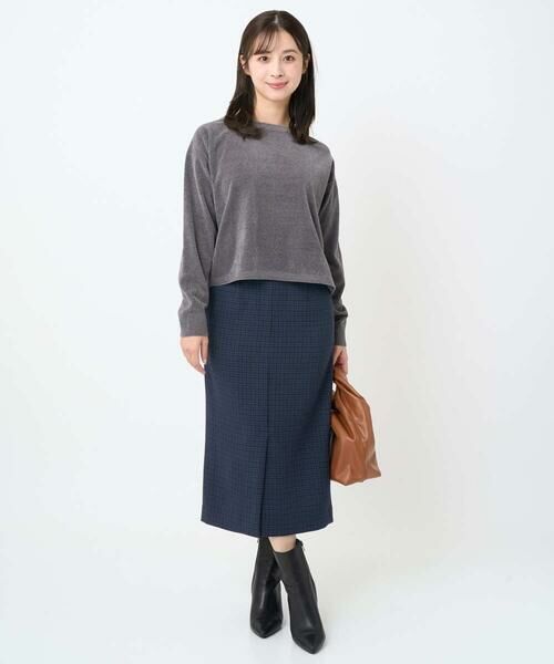 Maison de CINQ / メゾン ドゥ サンク ロング・マキシ丈スカート | 【小さいサイズ】ガンクラブチェック柄ナロースカート/洗える | 詳細15