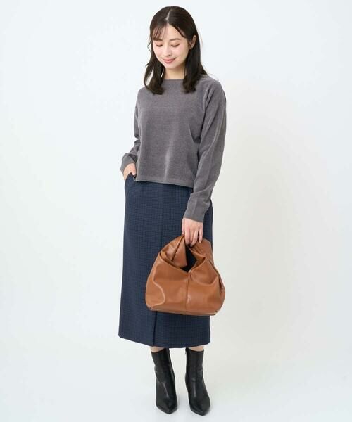 Maison de CINQ / メゾン ドゥ サンク ロング・マキシ丈スカート | 【小さいサイズ】ガンクラブチェック柄ナロースカート/洗える | 詳細17