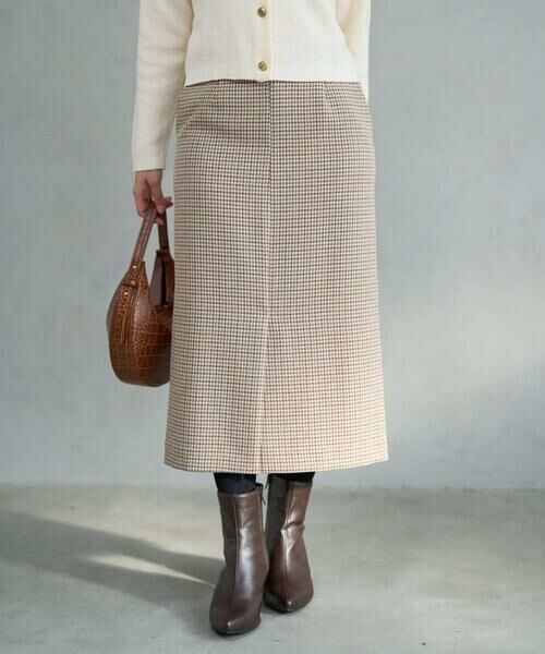 Maison de CINQ / メゾン ドゥ サンク ロング・マキシ丈スカート | 【小さいサイズ】ガンクラブチェック柄ナロースカート/洗える | 詳細2