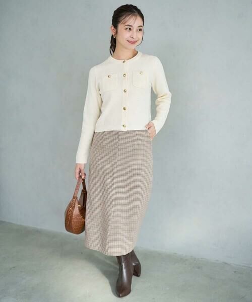 Maison de CINQ / メゾン ドゥ サンク ロング・マキシ丈スカート | 【小さいサイズ】ガンクラブチェック柄ナロースカート/洗える | 詳細23