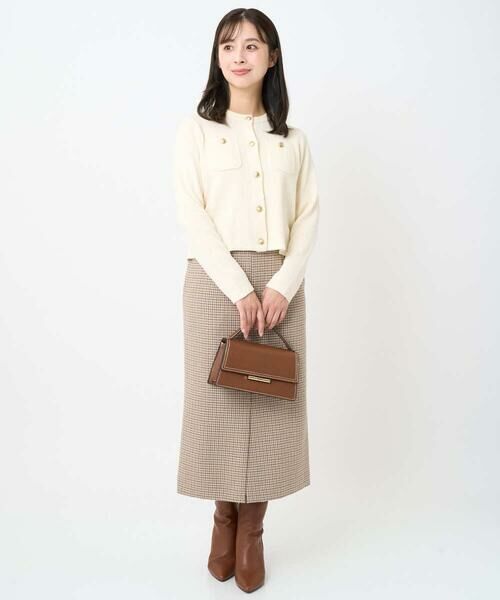 Maison de CINQ / メゾン ドゥ サンク ロング・マキシ丈スカート | 【小さいサイズ】ガンクラブチェック柄ナロースカート/洗える | 詳細27