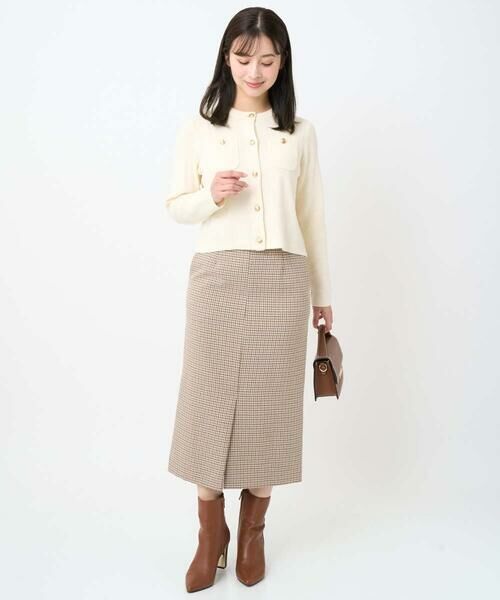 Maison de CINQ / メゾン ドゥ サンク ロング・マキシ丈スカート | 【小さいサイズ】ガンクラブチェック柄ナロースカート/洗える | 詳細28