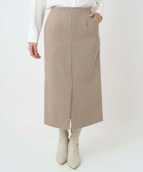 Maison de CINQ / メゾン ドゥ サンク ロング・マキシ丈スカート | 【小さいサイズ】ガンクラブチェック柄ナロースカート/洗える | 詳細3