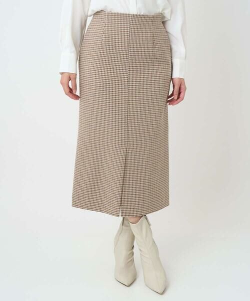 Maison de CINQ / メゾン ドゥ サンク ロング・マキシ丈スカート | 【小さいサイズ】ガンクラブチェック柄ナロースカート/洗える | 詳細4