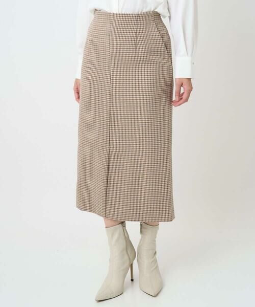 Maison de CINQ / メゾン ドゥ サンク ロング・マキシ丈スカート | 【小さいサイズ】ガンクラブチェック柄ナロースカート/洗える | 詳細5