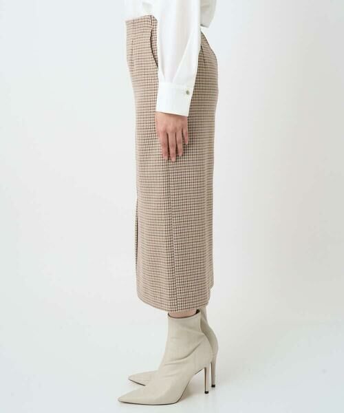 Maison de CINQ / メゾン ドゥ サンク ロング・マキシ丈スカート | 【小さいサイズ】ガンクラブチェック柄ナロースカート/洗える | 詳細7