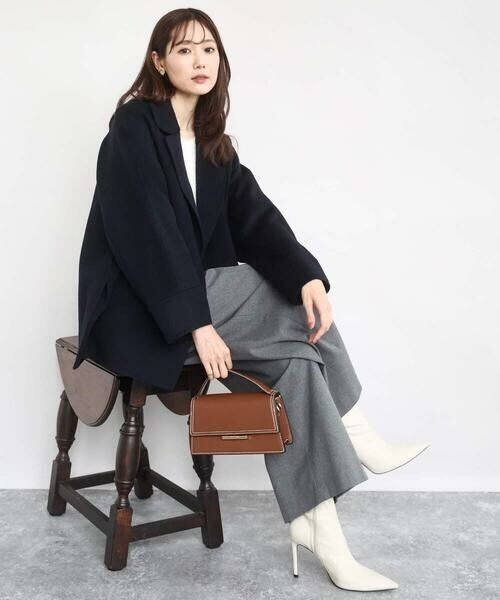 Maison de CINQ / メゾン ドゥ サンク その他アウター | 【小さいサイズ】スムースリバー ミドル丈コート | 詳細21