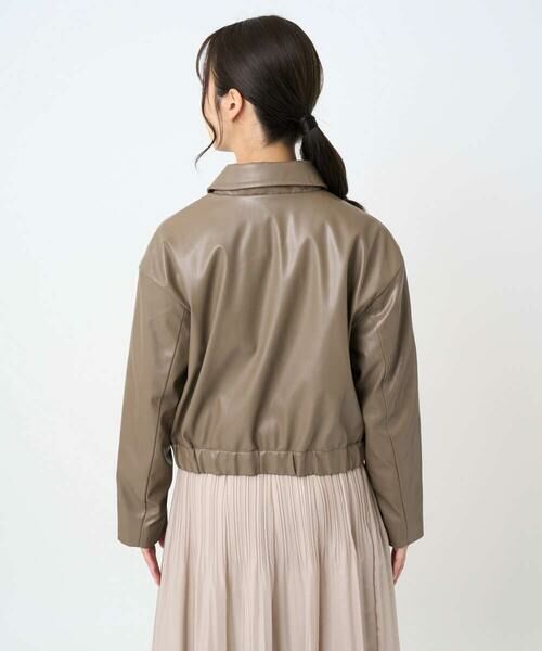 Maison de CINQ / メゾン ドゥ サンク その他アウター | 【小さいサイズ】ステンカラーフェイクレザーブルゾン/洗える | 詳細10