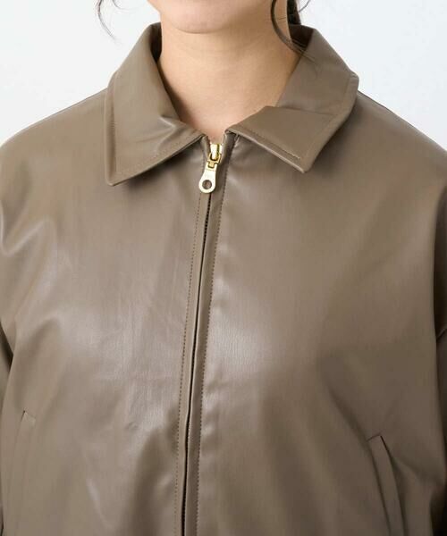 Maison de CINQ / メゾン ドゥ サンク その他アウター | 【小さいサイズ】ステンカラーフェイクレザーブルゾン/洗える | 詳細11