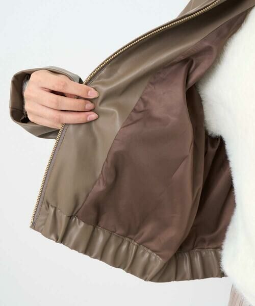 Maison de CINQ / メゾン ドゥ サンク その他アウター | 【小さいサイズ】ステンカラーフェイクレザーブルゾン/洗える | 詳細15