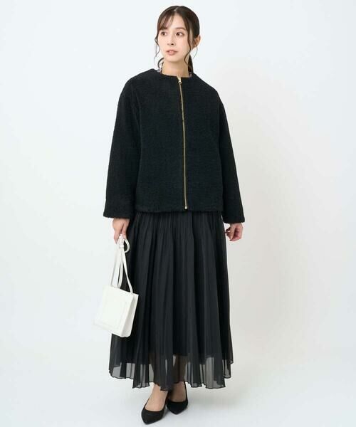 Maison de CINQ / メゾン ドゥ サンク その他アウター | 【小さいサイズ】ノーカラーボアブルゾン/洗える | 詳細18