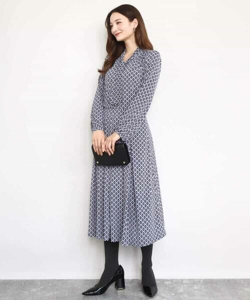 Maison de CINQ / メゾン ドゥ サンク カットソー | 【小さいサイズ】スクエア幾何柄ボウタイカットソー/洗濯機で洗える | 詳細11