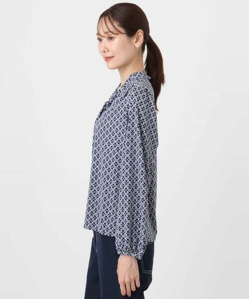 Maison de CINQ / メゾン ドゥ サンク カットソー | 【小さいサイズ】スクエア幾何柄ボウタイカットソー/洗濯機で洗える | 詳細14