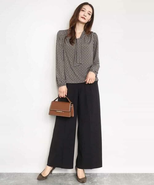 Maison de CINQ / メゾン ドゥ サンク カットソー | 【小さいサイズ】スクエア幾何柄ボウタイカットソー/洗濯機で洗える | 詳細6