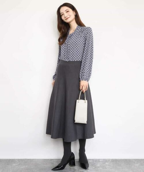 Maison de CINQ / メゾン ドゥ サンク カットソー | 【小さいサイズ】スクエア幾何柄ボウタイカットソー/洗濯機で洗える | 詳細9