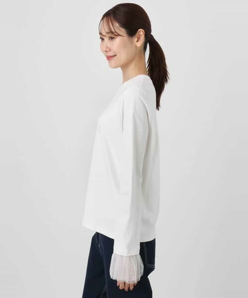 Maison de CINQ / メゾン ドゥ サンク カットソー | 【小さいサイズ】袖口チュールデザイン インナーカットソー/洗濯機で洗える | 詳細11