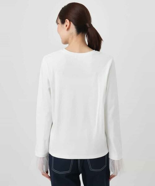 Maison de CINQ / メゾン ドゥ サンク カットソー | 【小さいサイズ】袖口チュールデザイン インナーカットソー/洗濯機で洗える | 詳細12