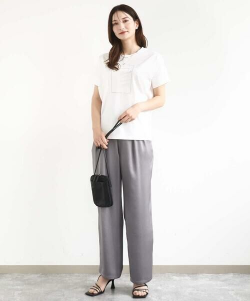 Maison de CINQ / メゾン ドゥ サンク カットソー | 【小さいサイズ】フレームロゴデザインTシャツ/UVカット/接触冷感/洗濯機で洗える | 詳細12