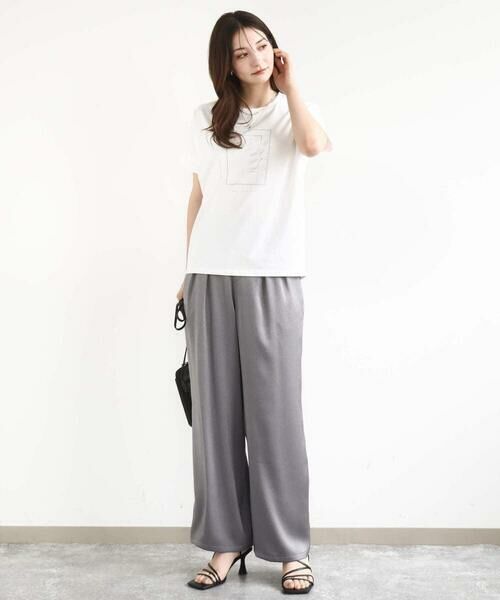 Maison de CINQ / メゾン ドゥ サンク カットソー | 【小さいサイズ】フレームロゴデザインTシャツ/UVカット/接触冷感/洗濯機で洗える | 詳細13