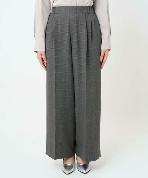 Maison de CINQ / メゾン ドゥ サンク その他パンツ | 【小さいサイズ】ストレートワイドシルエットパンツ(無地・チェック)/洗える | 詳細10