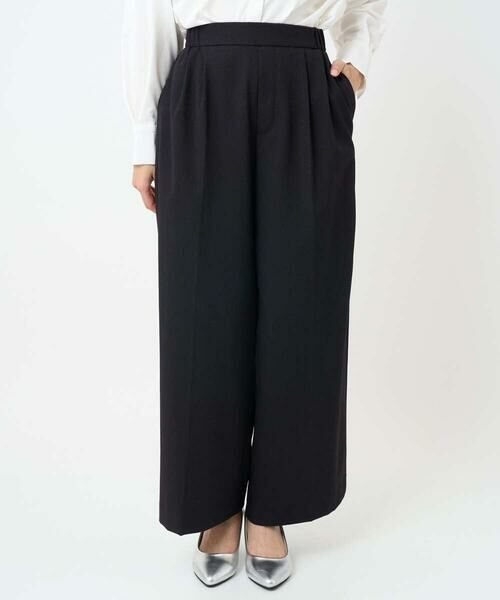 Maison de CINQ / メゾン ドゥ サンク その他パンツ | 【小さいサイズ】ストレートワイドシルエットパンツ(無地・チェック)/洗える | 詳細2