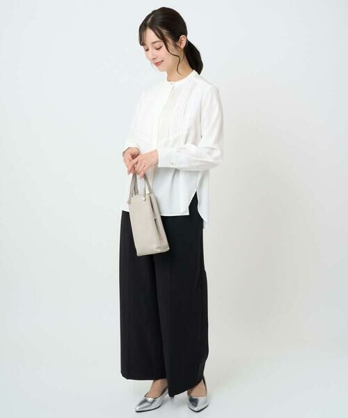 Maison de CINQ / メゾン ドゥ サンク その他パンツ | 【小さいサイズ】ストレートワイドシルエットパンツ(無地・チェック)/洗える | 詳細22