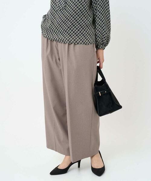 Maison de CINQ / メゾン ドゥ サンク その他パンツ | 【小さいサイズ】ストレートワイドシルエットパンツ(無地・チェック)/洗える | 詳細3