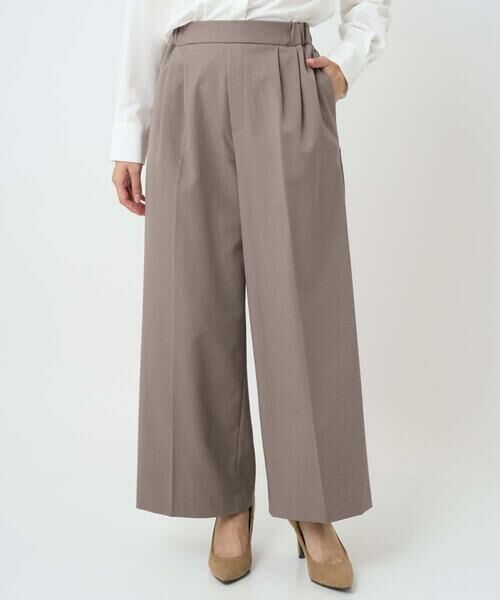 Maison de CINQ / メゾン ドゥ サンク その他パンツ | 【小さいサイズ】ストレートワイドシルエットパンツ(無地・チェック)/洗える | 詳細4